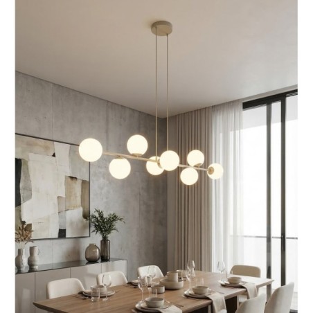 Suspension Odra Moka Opale (8 lumières)