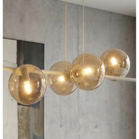 Suspension Odra Moka Ambre (6 lumières)