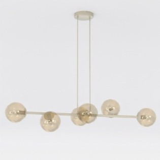 Suspension Odra Moka Ambre (6 lumières)