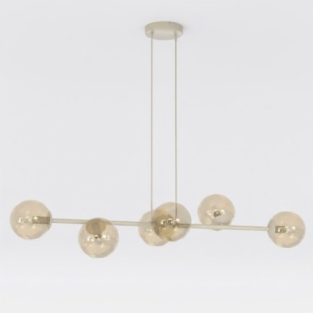 Suspension Odra Moka Ambre (6 lumières)