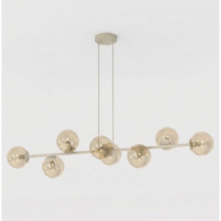 Suspension Odra Moka Ambre (8 lumières)