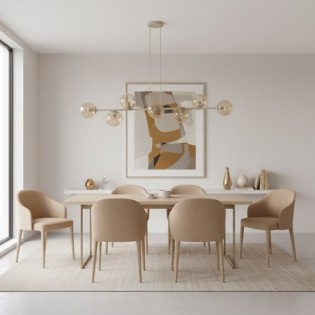 Suspension Odra Moka Ambre (8 lumières)