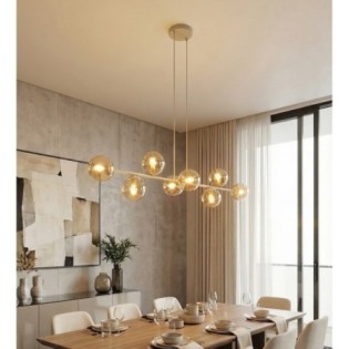 Suspension Odra Moka Ambre (8 lumières)