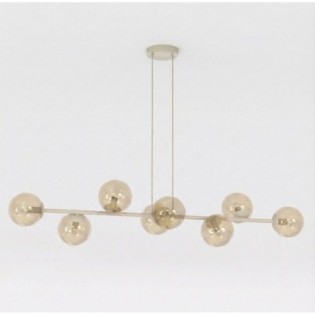 Suspension Odra Moka Ambre (8 lumières)