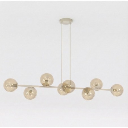 Suspension Odra Moka Ambre (8 lumières)