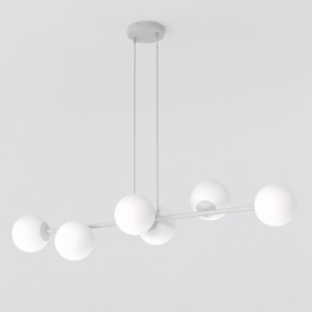 Suspension Odra Gris Opal (6 lumières)