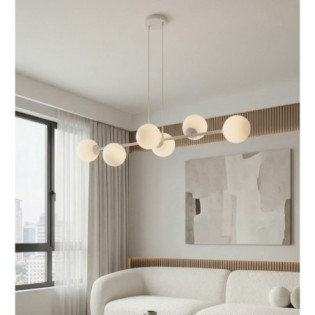 Suspension Odra Gris Opal (6 lumières)