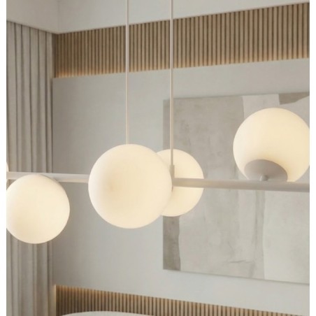 Suspension Odra Gris Opal (6 lumières)