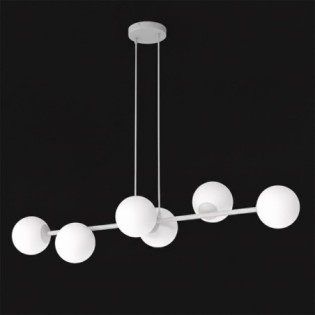 Suspension Odra Gris Opal (6 lumières)