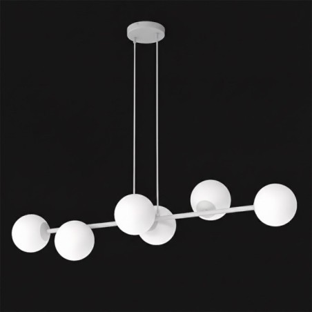 Suspension Odra Gris Opal (6 lumières)