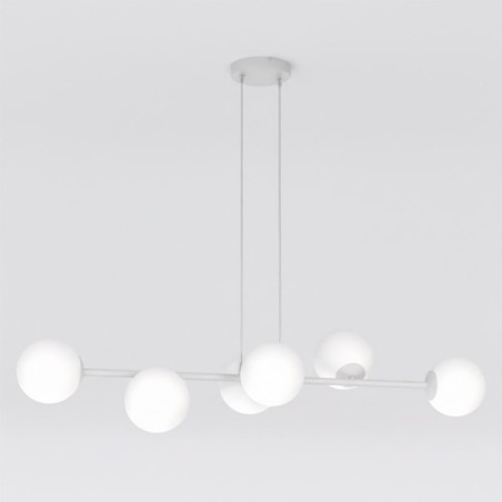 Suspension Odra Gris Opal (6 lumières)