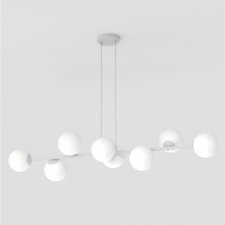Suspension Odra Gris Opal (8 lumières)