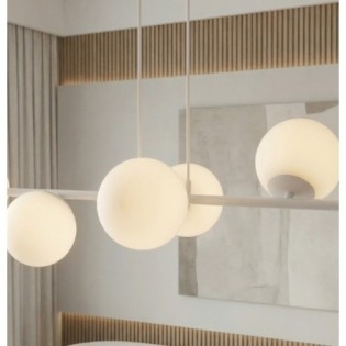 Suspension Odra Gris Opal (8 lumières)