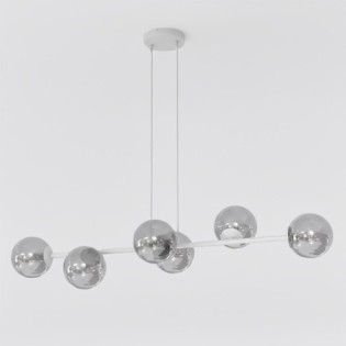 Suspension Odra Gris Graphite (6 lumières)