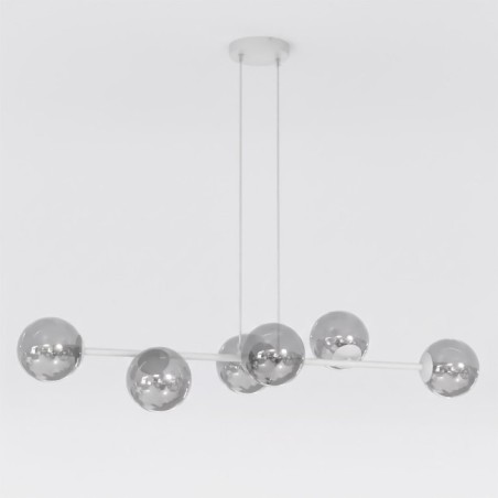 Suspension Odra Gris Graphite (6 lumières)