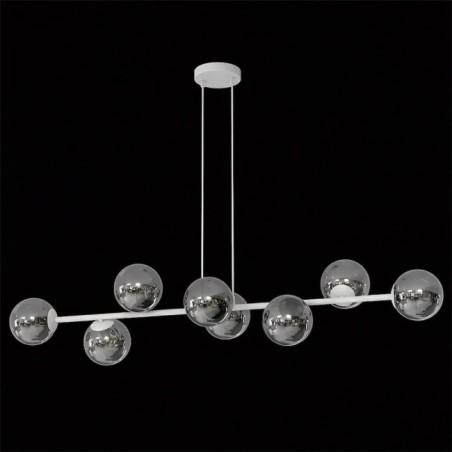 Suspension Odra Gris Graphite (8 lumières)