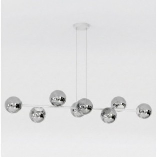 Suspension Odra Gris Graphite (8 lumières)