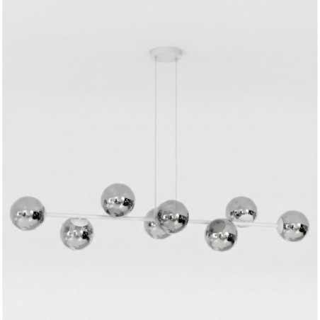 Suspension Odra Gris Graphite (8 lumières)