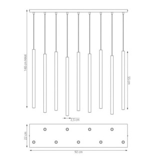 Suspension Uza Moka (9 lumières)