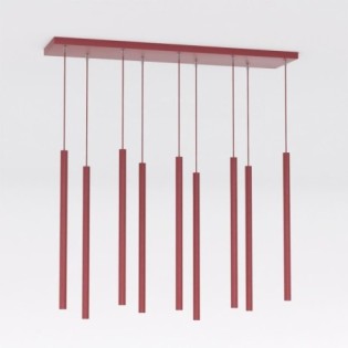Suspension Uza Bordeaux (9 lumières)