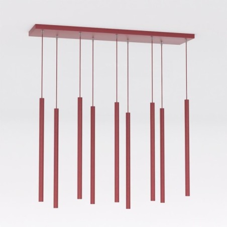 Suspension Uza Bordeaux (9 lumières)