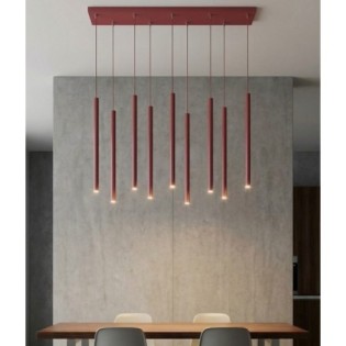 Suspension Uza Bordeaux (9 lumières)