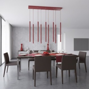 Suspension Uza Bordeaux (9 lumières)