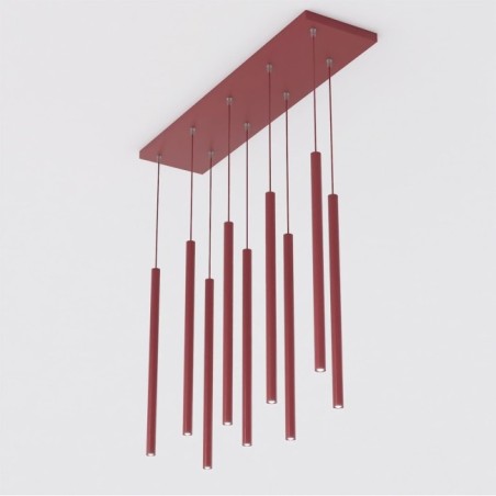 Suspension Uza Bordeaux (9 lumières)