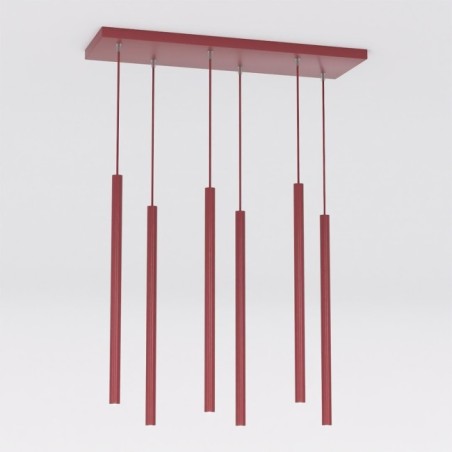 Suspension Uza Bordeaux (6 lumières)
