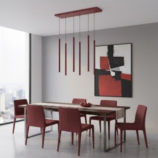 Suspension Uza Bordeaux (6 lumières)