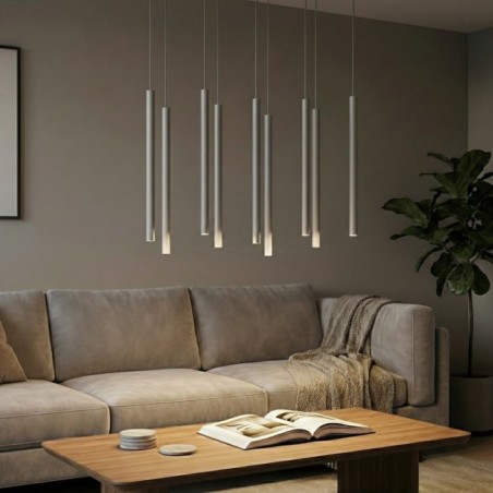 Suspension Uza Grise (9 lumières)