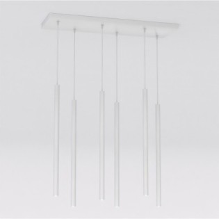 Suspension Uza Grise (6 lumières)