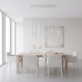 Suspension Uza Grise (6 lumières)