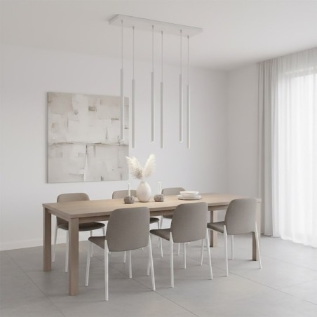 Suspension Uza Grise (6 lumières)