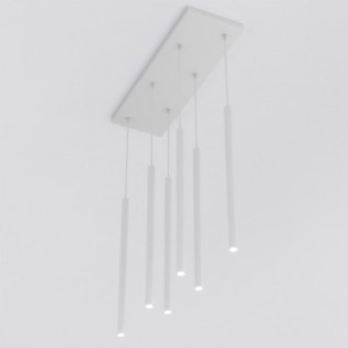 Suspension Uza Grise (6 lumières)