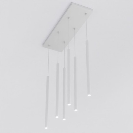 Suspension Uza Grise (6 lumières)