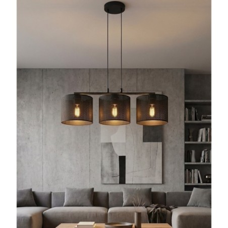 Suspension Velto Noir (3 lumières)