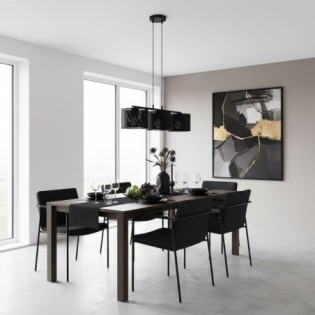 Suspension Velto Noir (3 lumières)