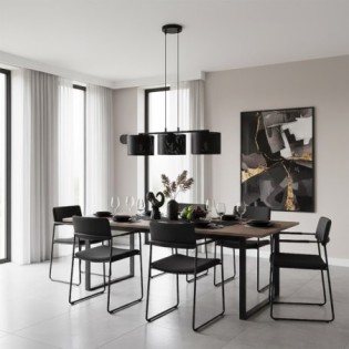 Suspension Velto Noir (3 lumières)