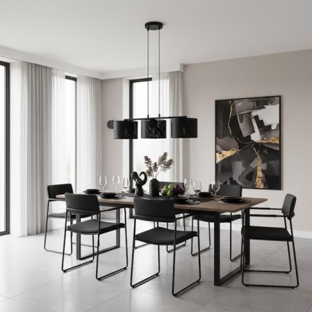 Suspension Velto Noir (3 lumières)