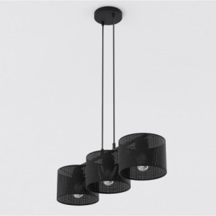 Suspension Velto Noir (3 lumières)