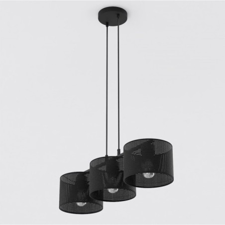 Suspension Velto Noir (3 lumières)