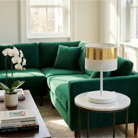Lampe de table Velto Blanc+Or