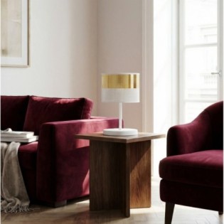 Lampe de table Velto Blanc+Or