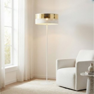 Lampe sur pied Velto Blanc+Or