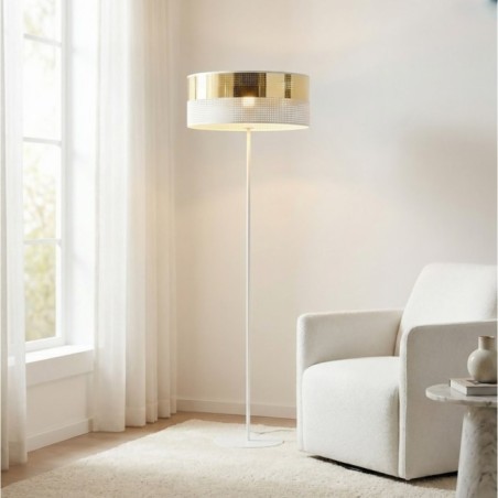 Lampe sur pied Velto Blanc+Or
