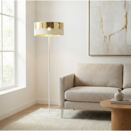 Lampe sur pied Velto Blanc+Or