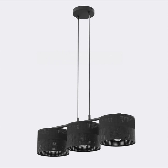 Suspension Lomis Noir (3 lumières)