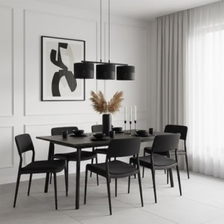 Suspension Lomis Noir (3 lumières)