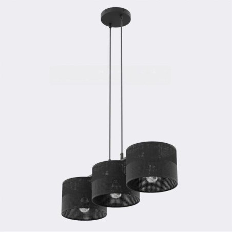 Suspension Lomis Noir (3 lumières)